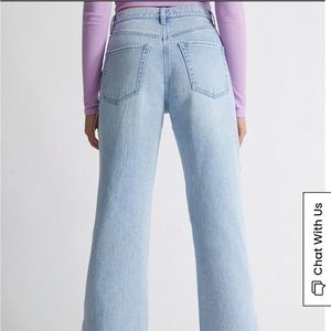 PacSun Light Blue Slit Baggy Jeans